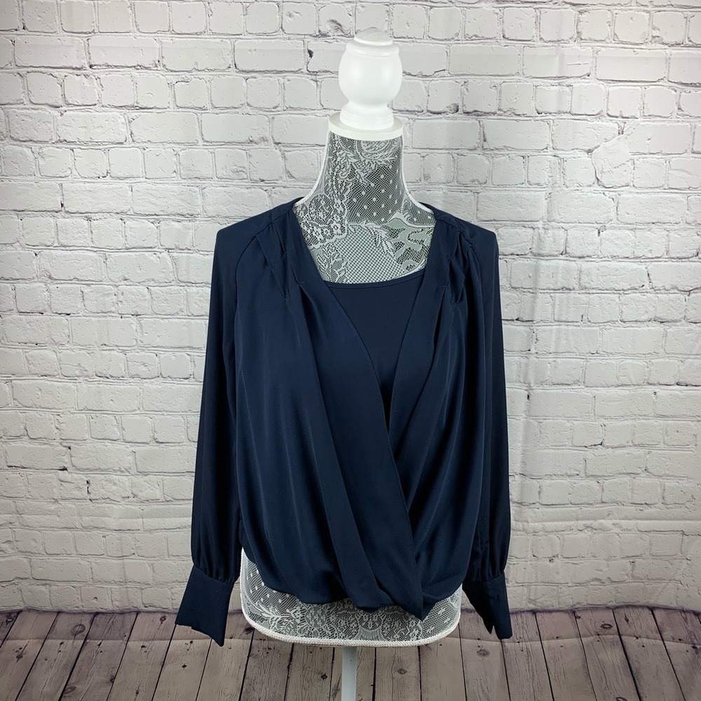 Philosophy Blue long sleeve blouse SZ Small - Picture 1 of 8